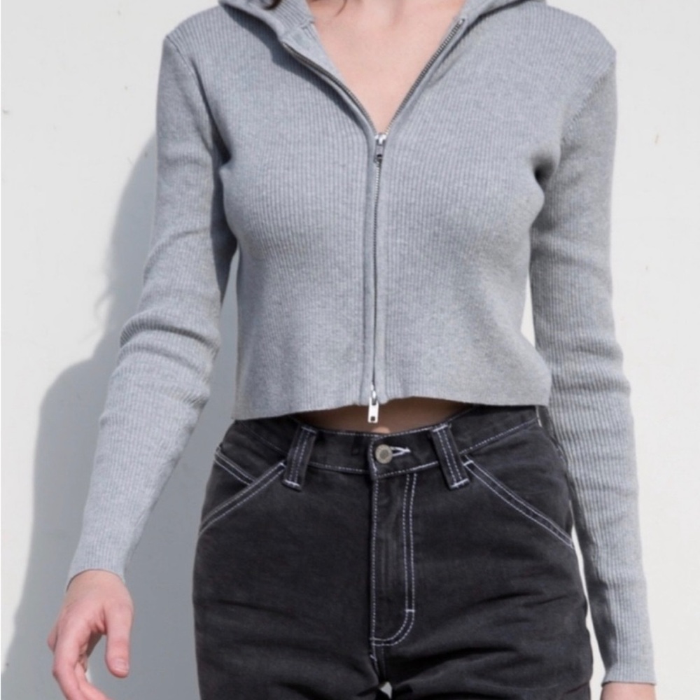 Brandy Melville Cropped Arden Hoodie